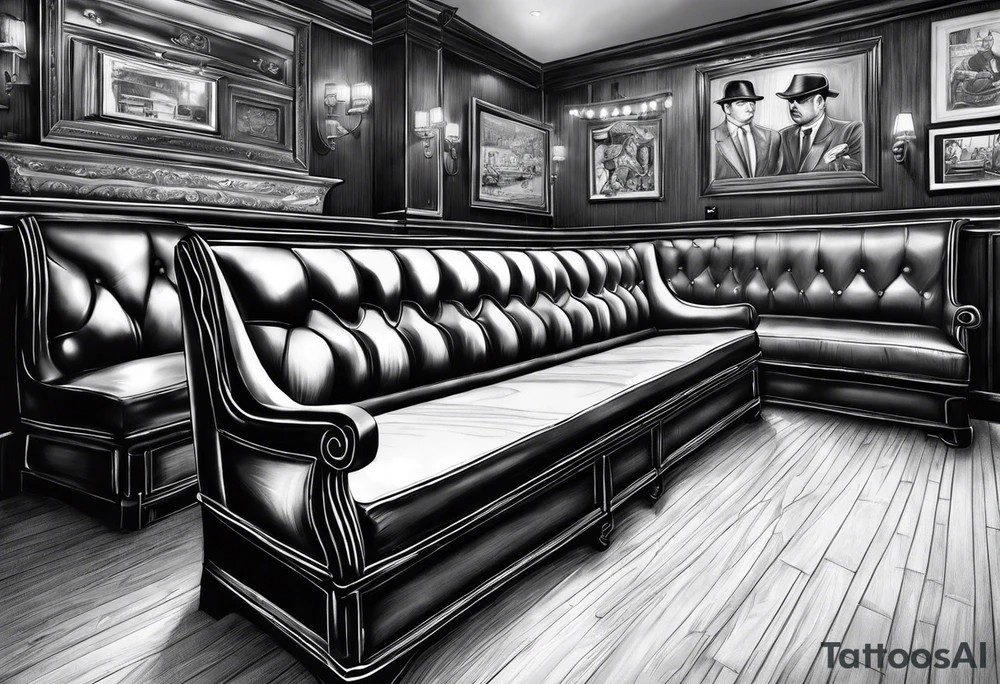 60's Gangster seating in the saloon where is snooker taple tattoo idea