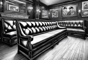 60's Gangster seating in the saloon where is snooker taple tattoo idea