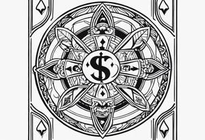 Deadly sin Greed tarot card tattoo idea