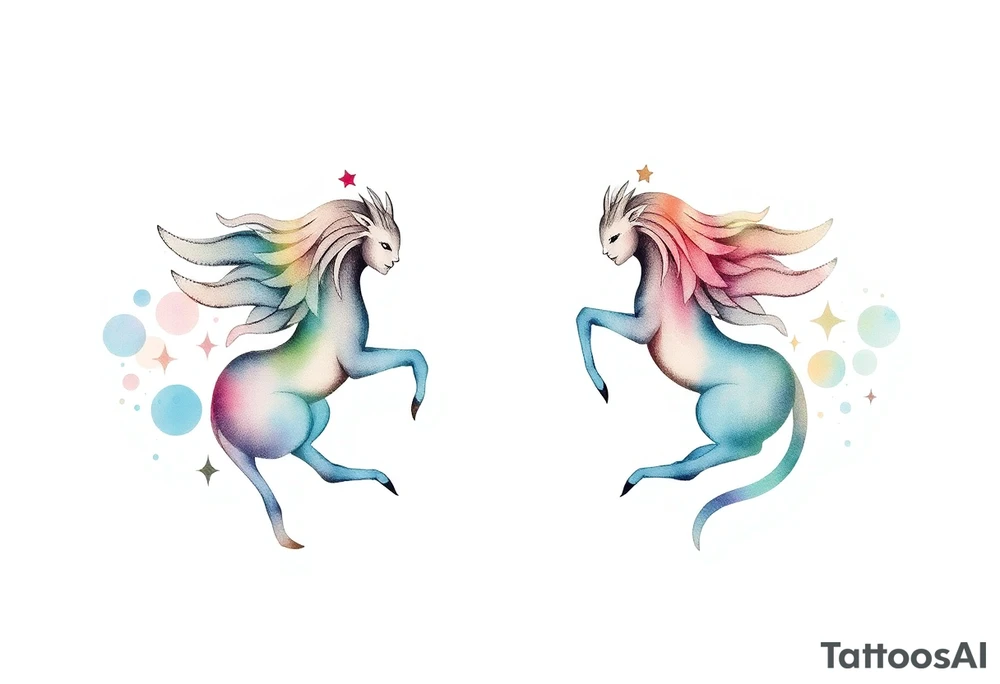 Gemini stars constellation tattoo idea