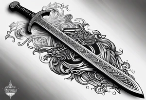 Viking sword Valhalla tattoo idea