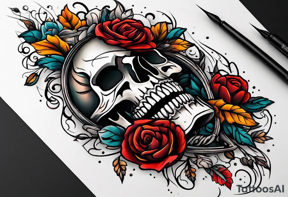 dead inside happy outside tattoo idea