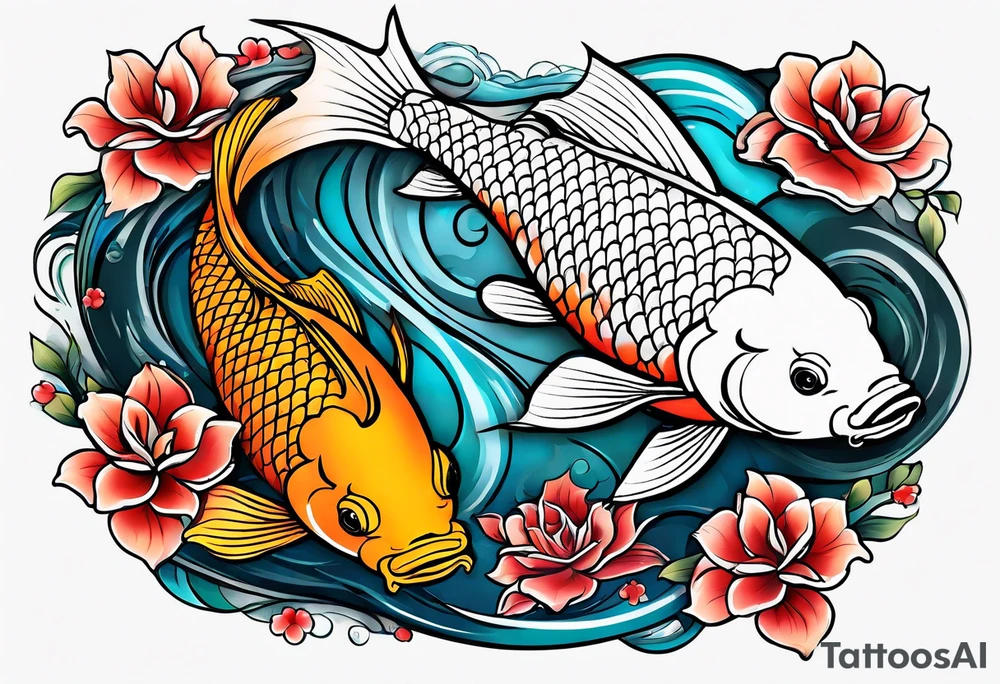 Koi fish tattoo idea
