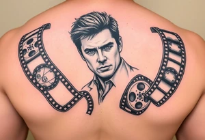 film reels cinematic  theatre screen tom cruise tattoo idea