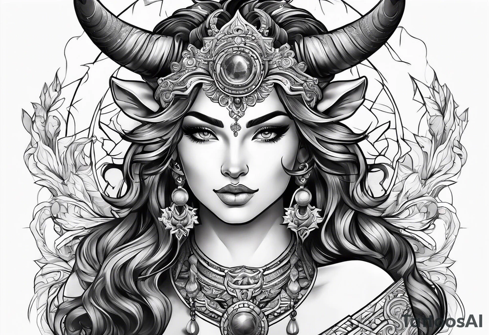 Taurus goddess tattoo idea