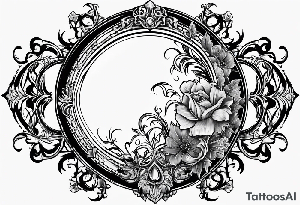 Gothic mirror tattoo idea