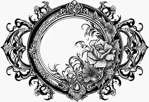 Gothic mirror tattoo idea