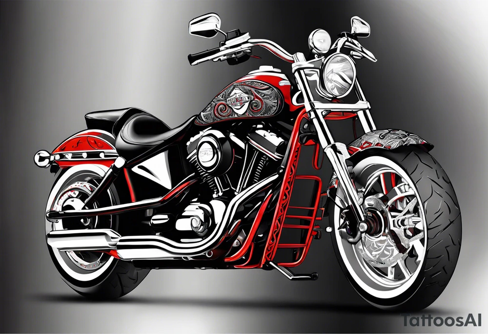 Arm sleeve, black, gray, silver, red, tribal, fire, motorcycle, Harley Davidson, Folkstyle wrestling tattoo idea