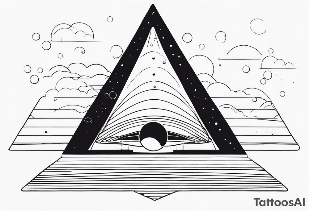 Black hole event horizon cone tattoo idea