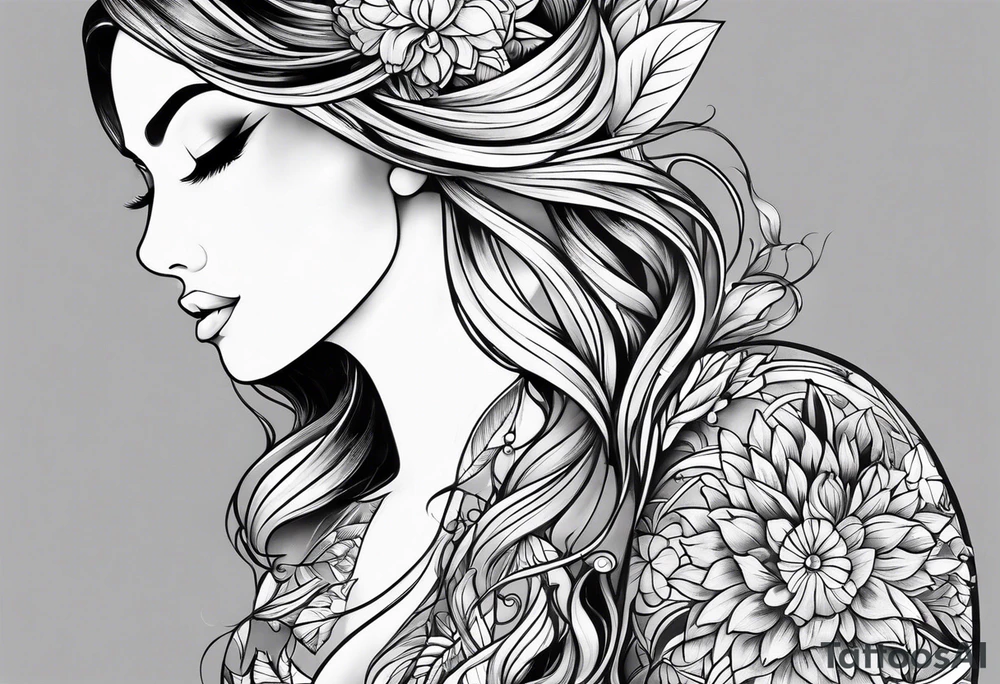 Lower half sleeve tattoo idea