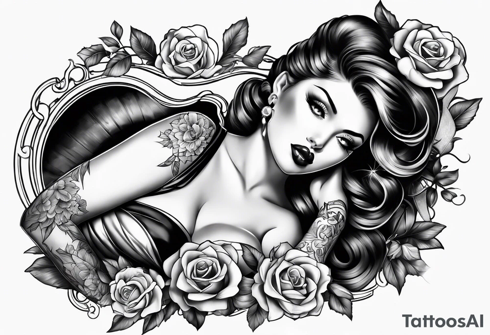 Pinup girl tattoo idea