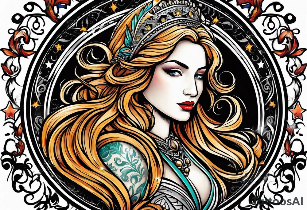 virgo logo , est 2005 tattoo idea