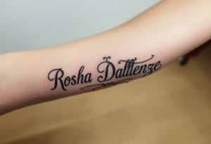 Combine the names rosela dashi and thellenze for a tattoo tattoo idea