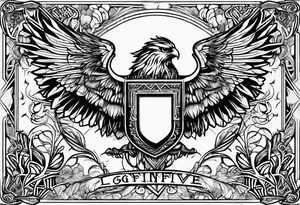 band for around an arm, incorporating the word love, a gryffin tattoo idea