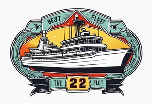 simple banner that says "NSI CLASS 24020" "BEST OF THE FLEET" tattoo idea