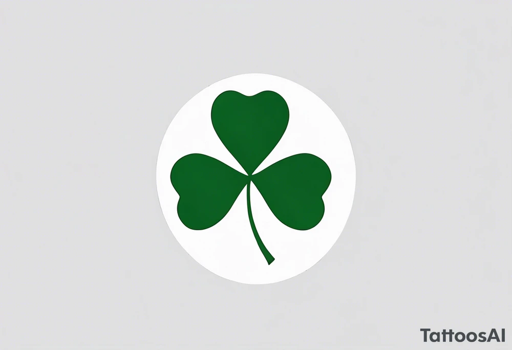 Shamrock green Ireland tattoo idea