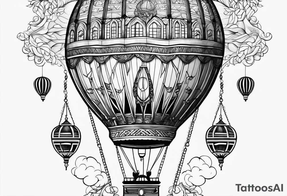 hotballoon ornemental tattoo idea