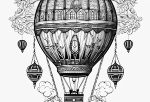 hotballoon ornemental tattoo idea