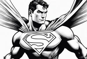 superman flying tattoo idea