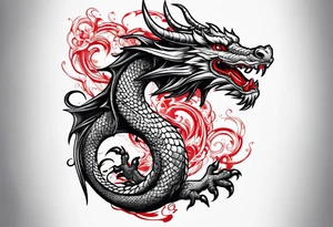 Red dragon tattoo idea