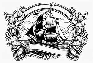 old school pirate tattoo tattoo idea