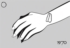 "1970" wrist tattoo tattoo idea