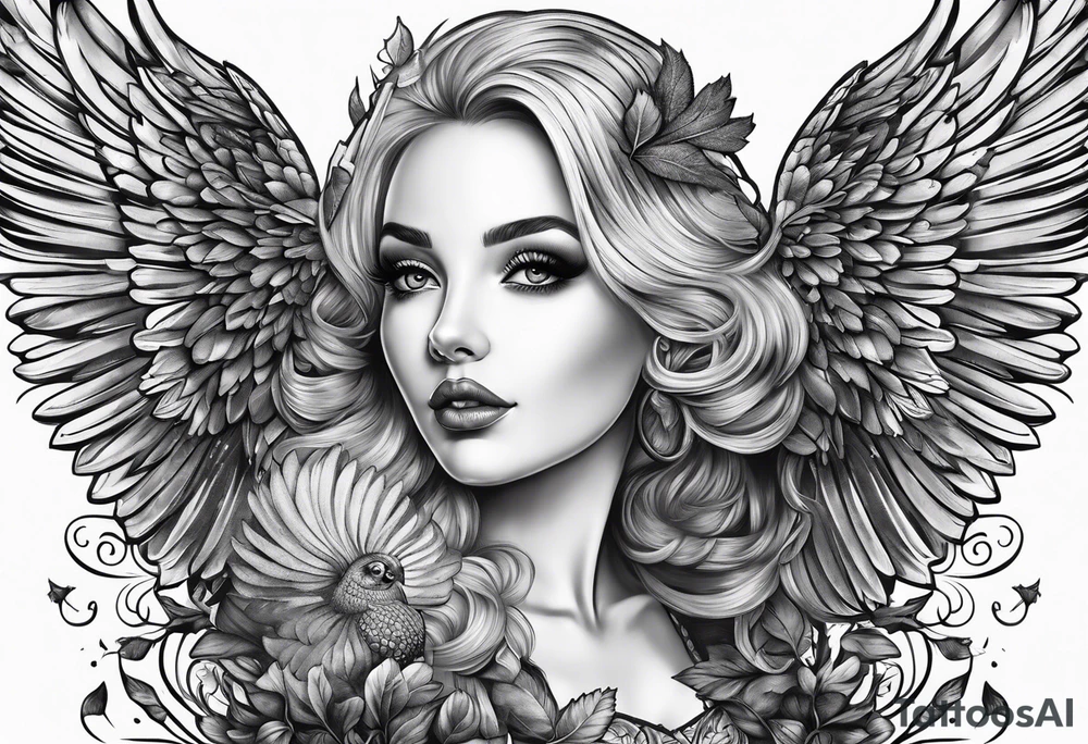 Dolly, acorn, wings tattoo idea