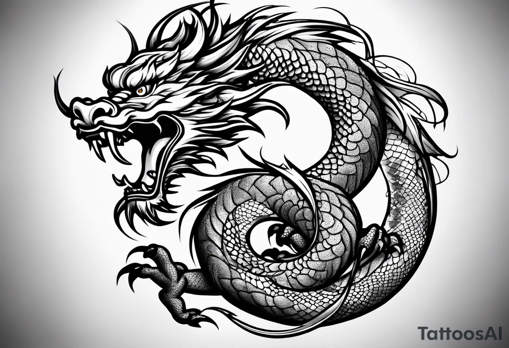 japanese dragon tattoo idea