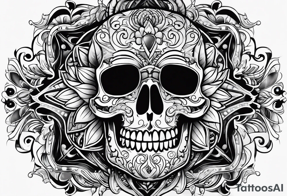 number 4 in a card tattoo idea