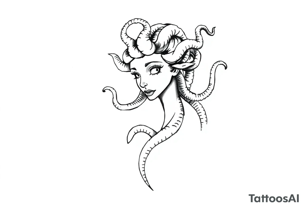 Small Medusa tattoo idea