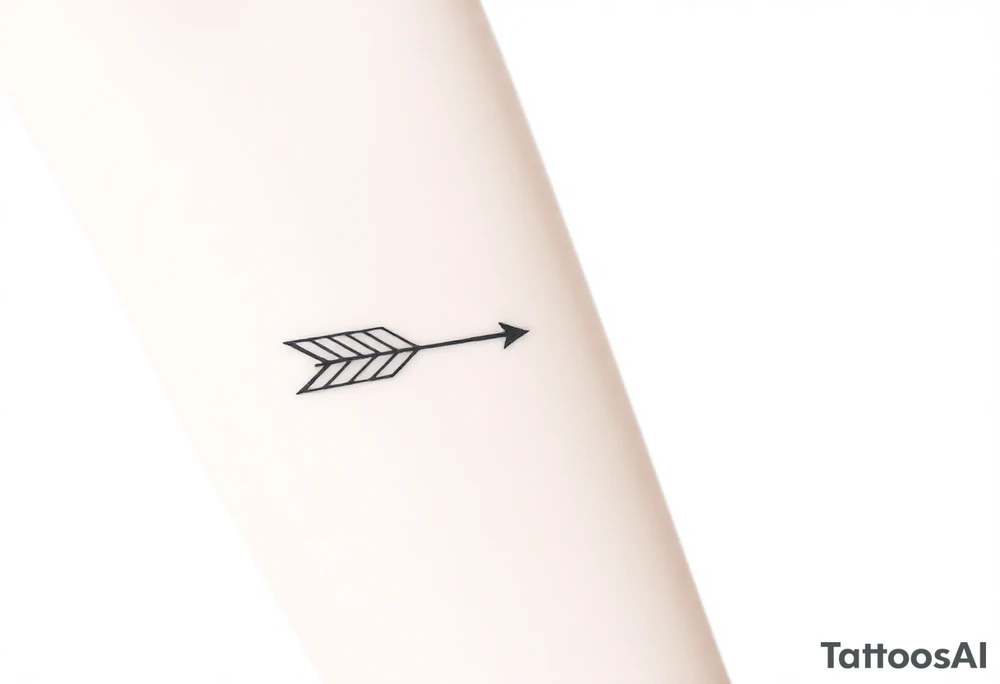 Thin arrow tattoo idea
