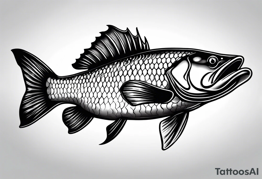 walleye with teeth tattoo idea