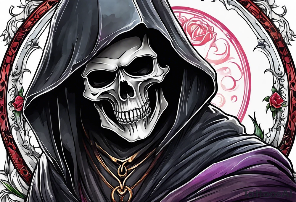 Grim reaper with a halo tattoo idea