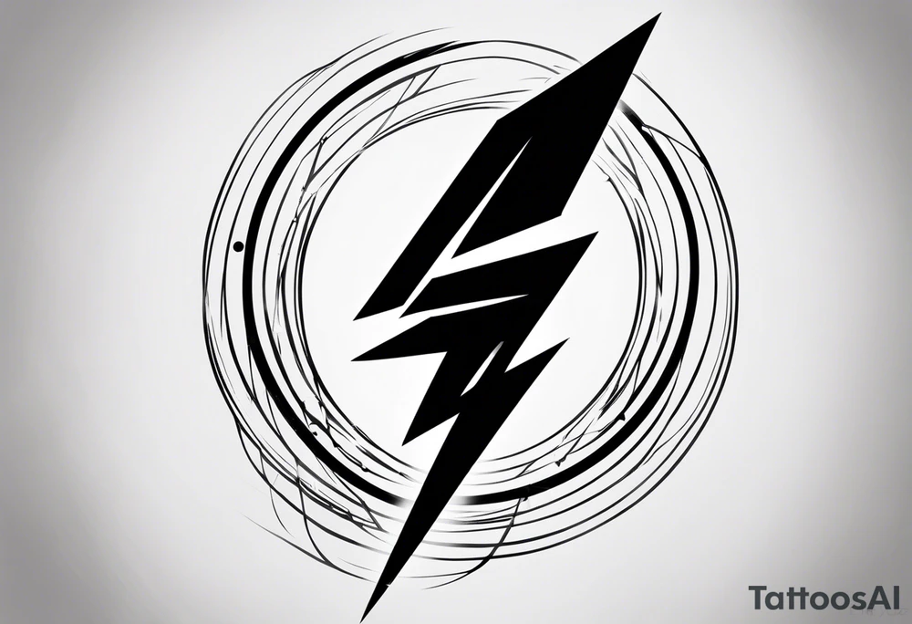 Lightning symbol. Made out of the name “5y8o” tattoo idea