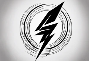 Lightning symbol. Made out of the name “5y8o” tattoo idea