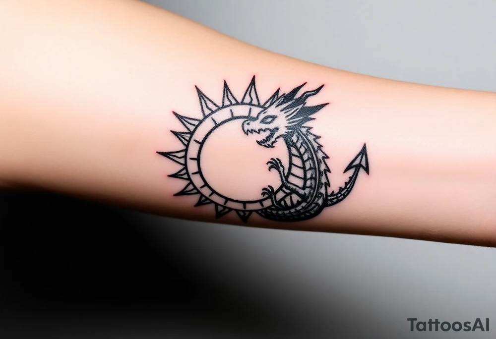 devilicious sun and dragonmoon in constellation tattoo idea