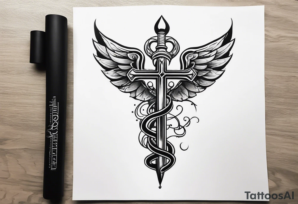 caduceus tattoo idea