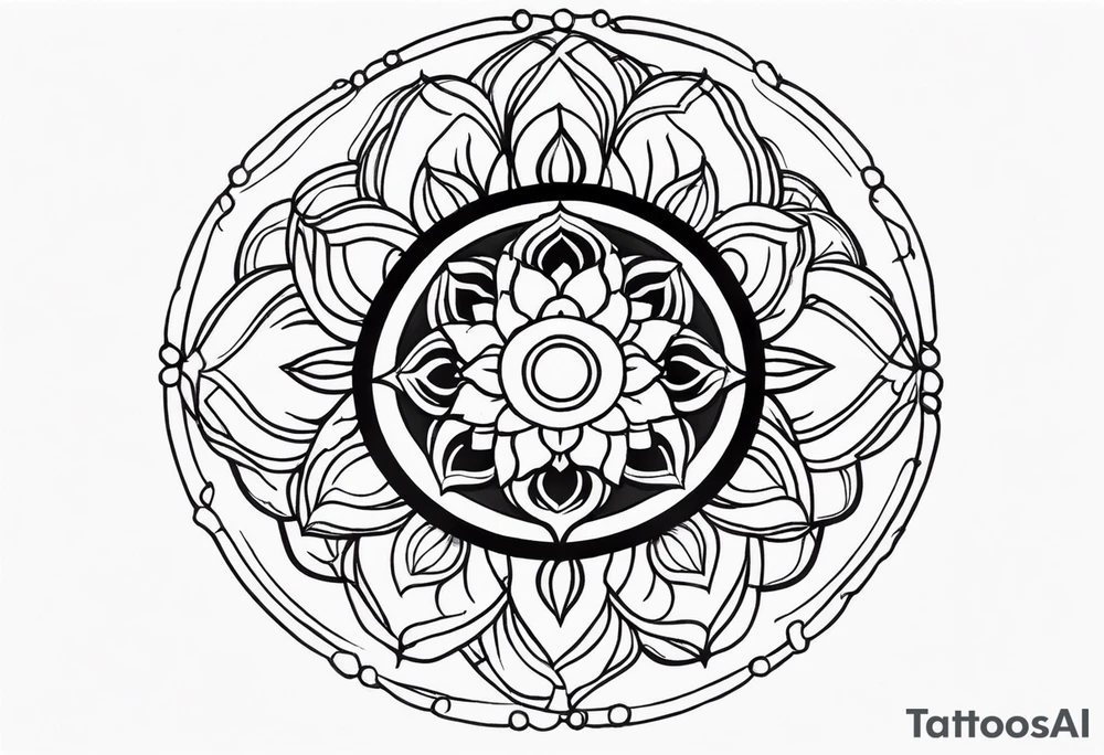 Rebirth symbol. Dharma chakra tattoo idea