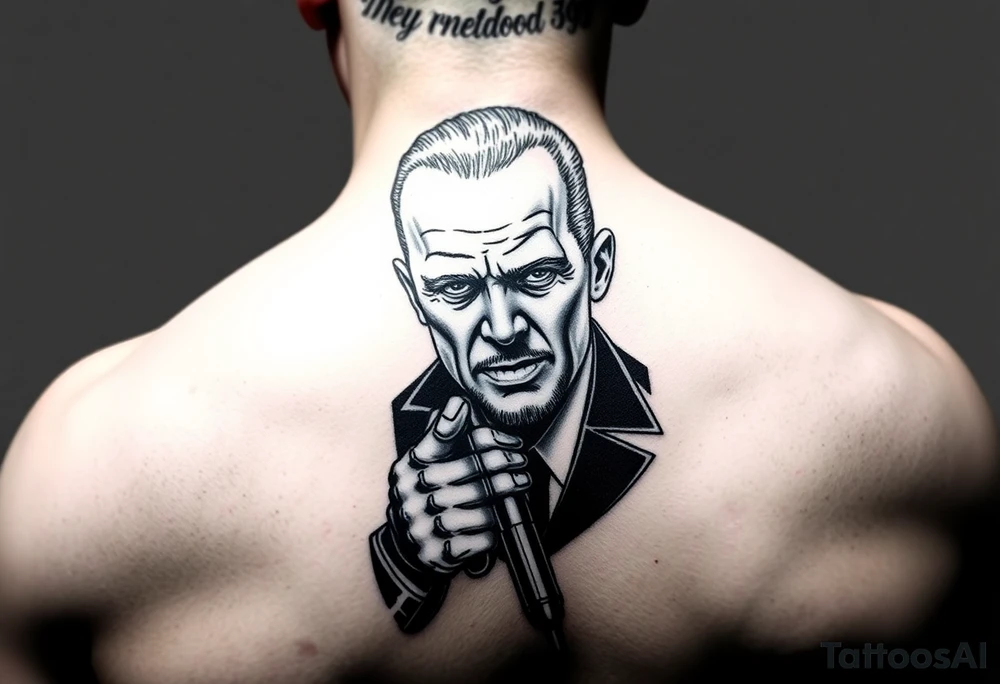 Biden with gun to head tattoo idea