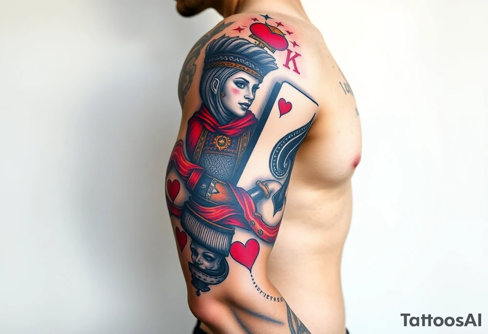 king of hearts + ace of hearts tattoo idea