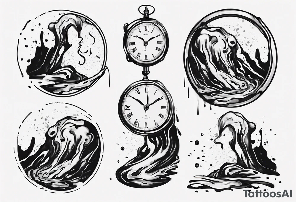 Melting clock. tattoo idea