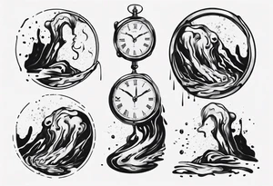 Melting clock. tattoo idea