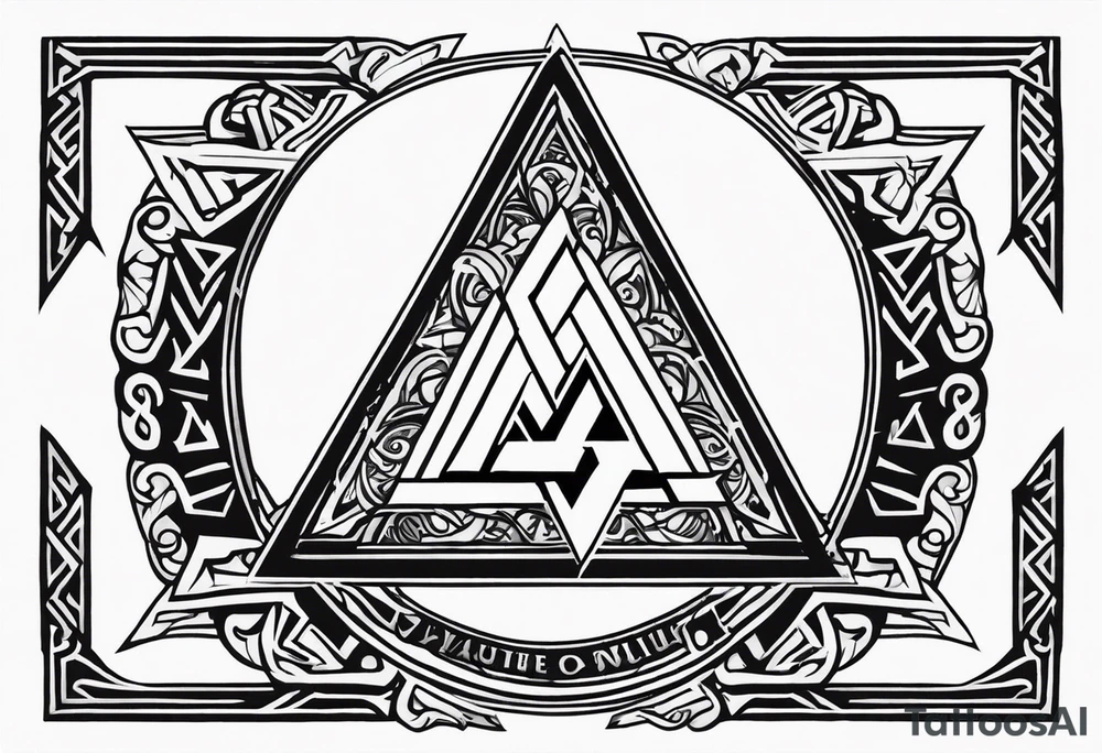 Valhalla
Sword shield valknut axe tattoo idea