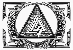 Valhalla 
Sword shield valknut  axe tattoo idea
