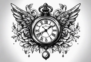 pocket watch tattoo drawing tattoo idea