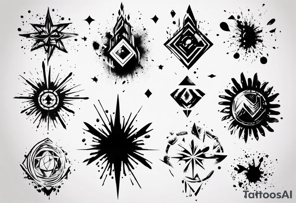 Paint splash tattoo idea