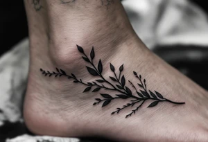 design very minimal Spring tatoo vertically for ankle. very minimal tattoo idea