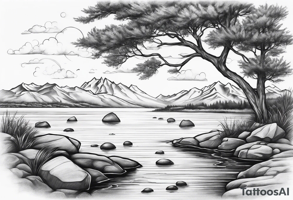 Skipping rocks tattoo idea
