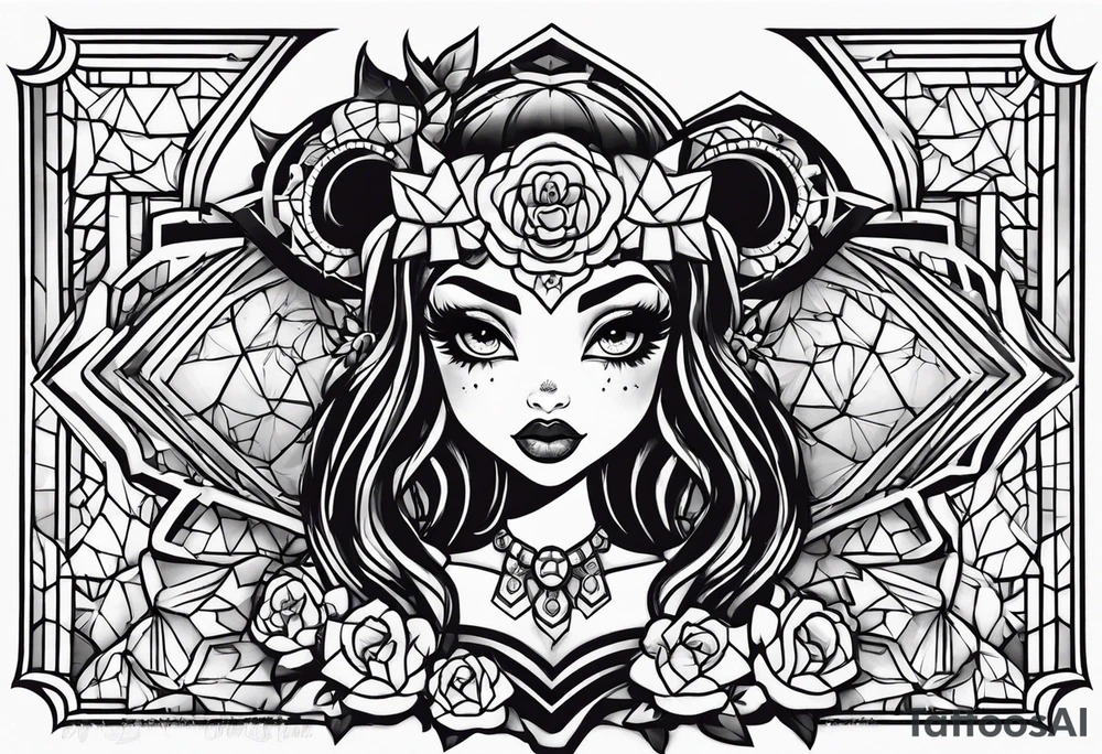 Clawd and Draculaura monster high tattoo idea