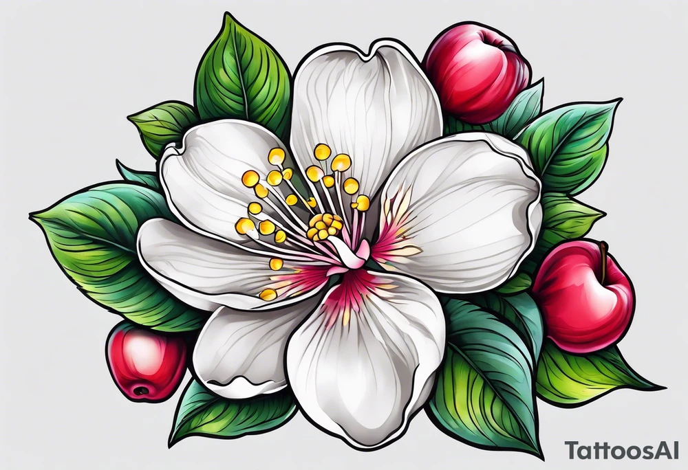 Apple blossom tattoo idea